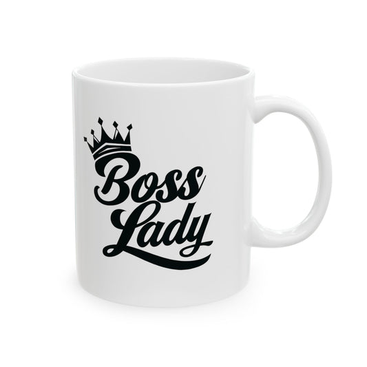 Boss Lady Ceramic Coffee Mug, (11oz, 15oz)