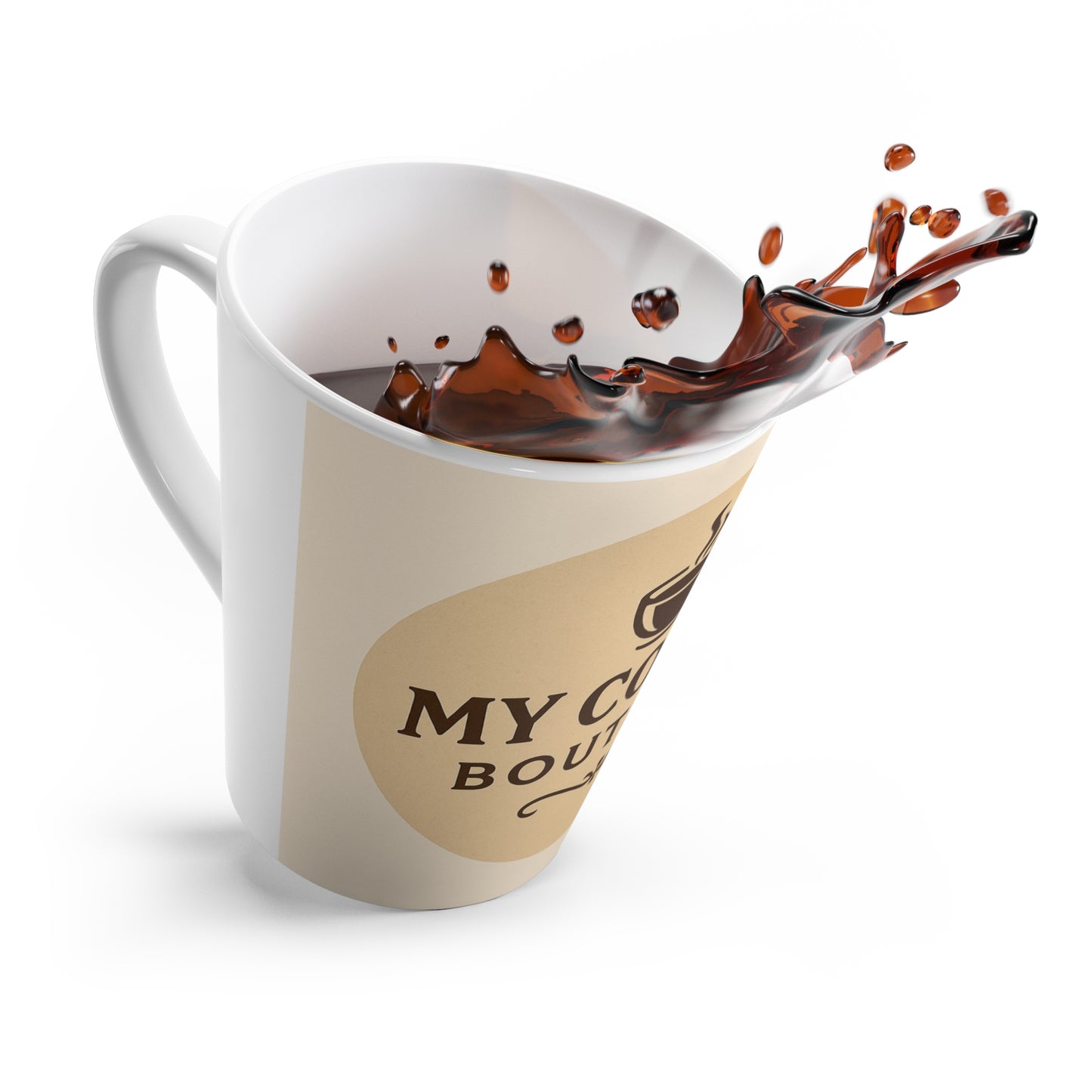 Chic Latte Mug for Coffee Lovers, Unique Gift for Baristas, Perfect for Mother's Day, Cozy Mornings, Kitchen Decor